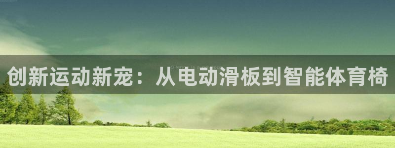 熊猫体育官网下载注册:创新运动新宠:从电动滑板到智能体育椅
